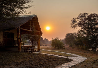 Chalet Exterior at Sunset